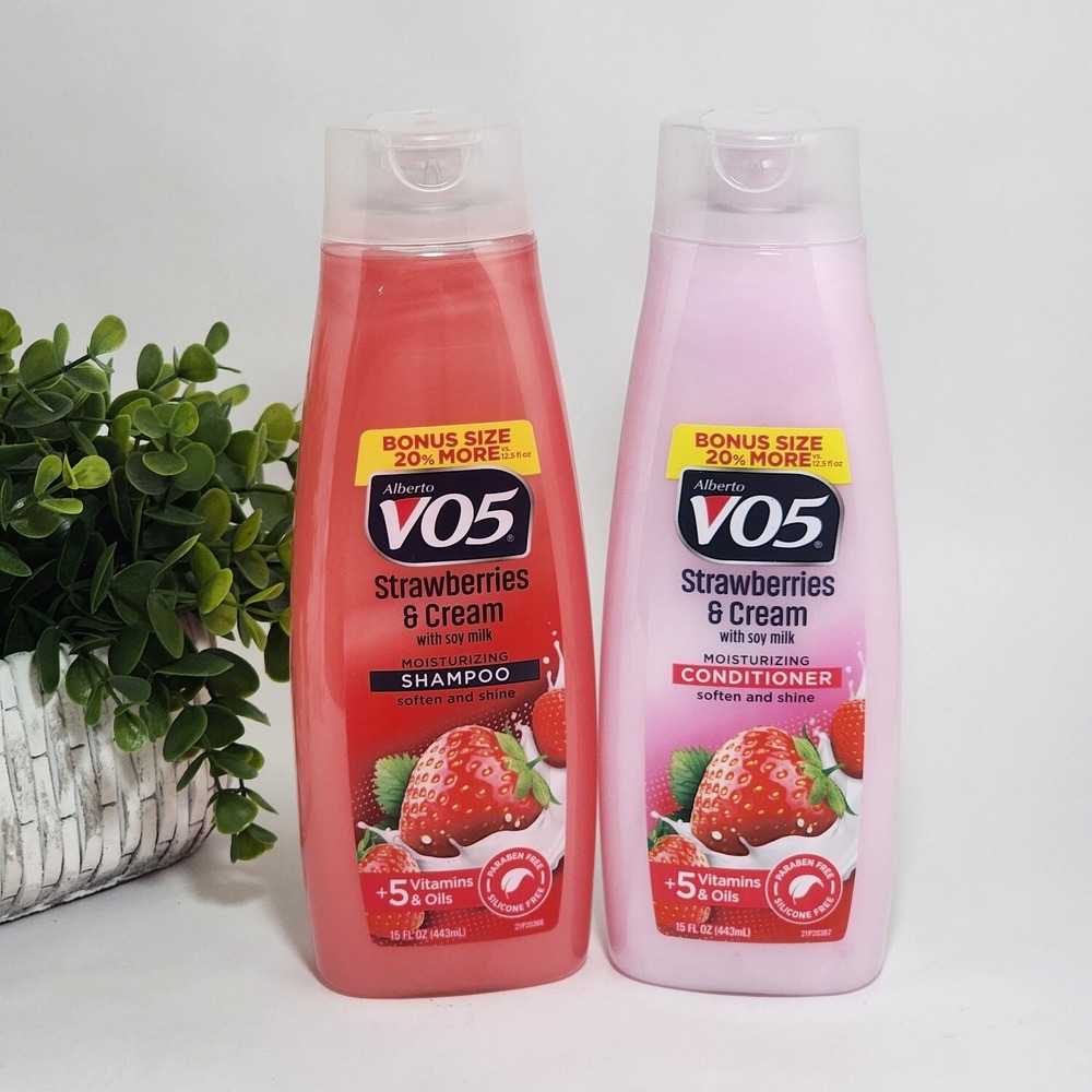 Alberto VO5 Strawberries & Cream Soften & Shine Shampoo & Conditioner 15 fl oz
